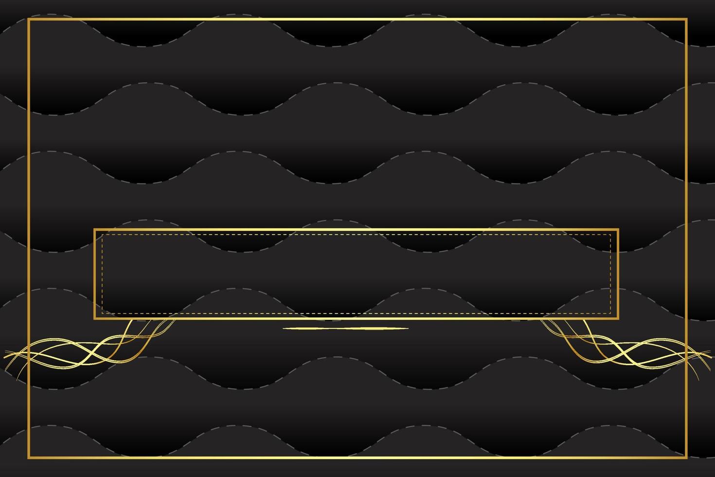 modern luxury abstract background with golden line elements Stylish gradient black background for design vector