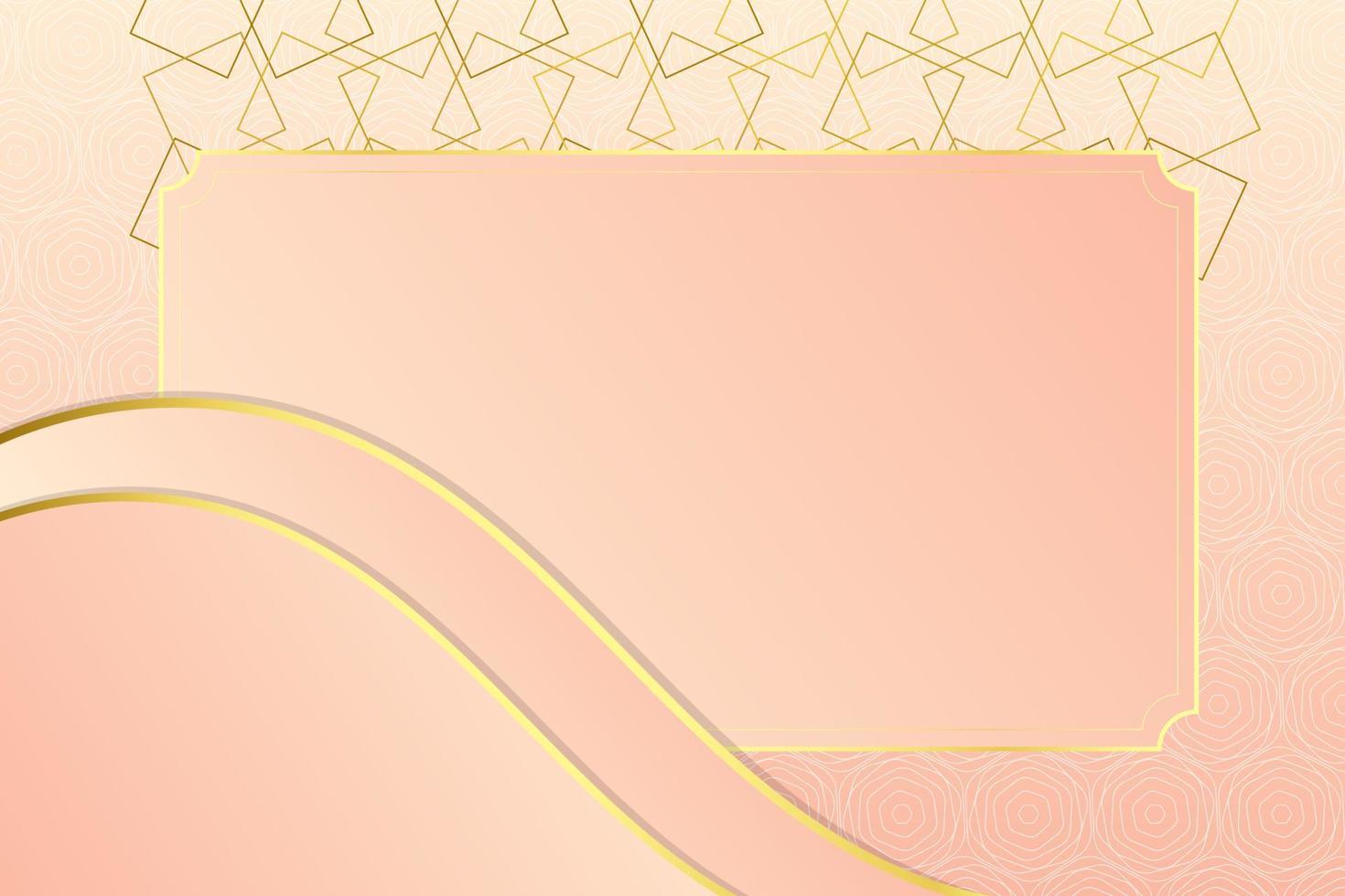 fondo abstracto de lujo moderno con elementos de línea dorada. fondo de oro rosa moderno para el diseño vector