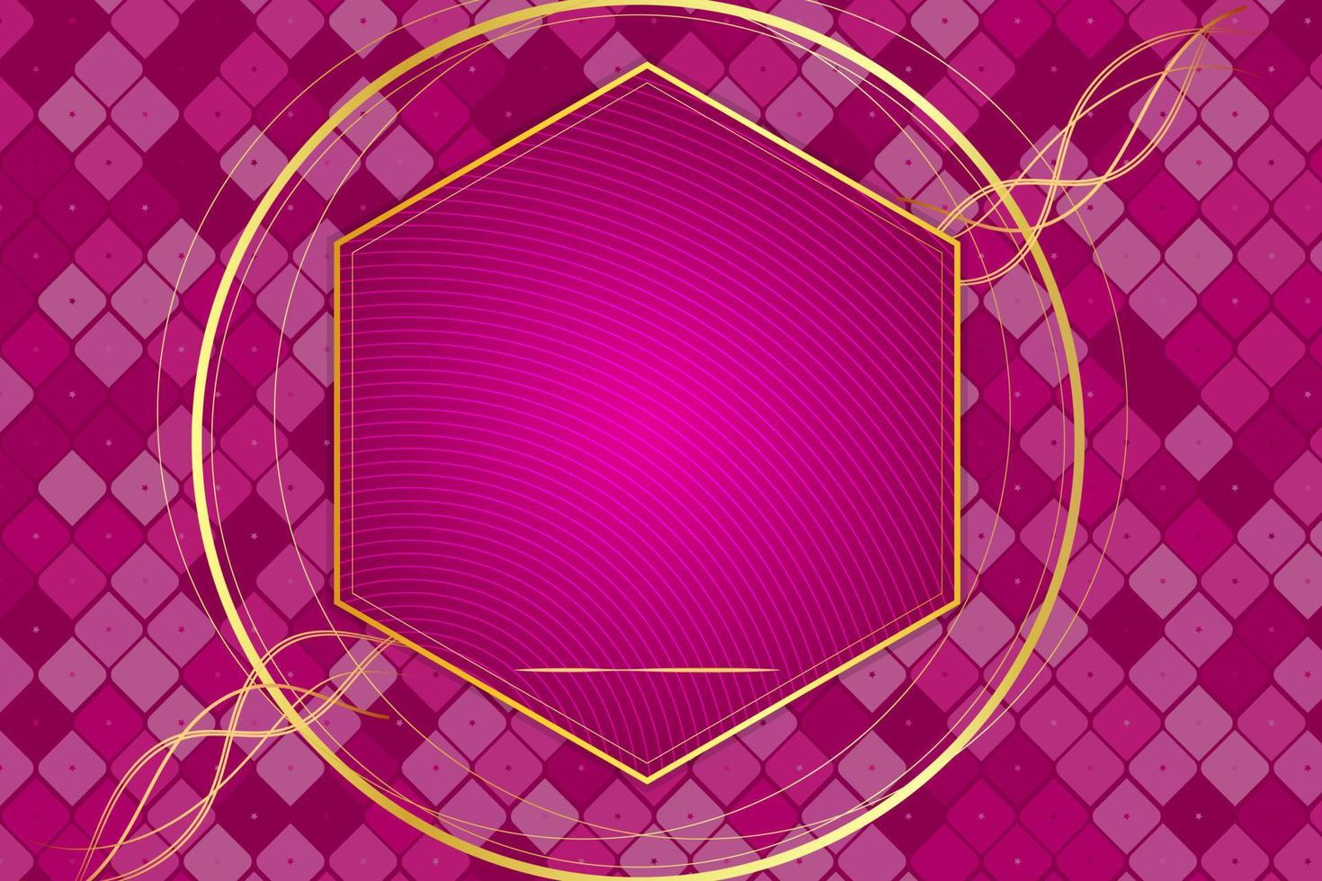 fondo abstracto de lujo moderno con elementos de línea dorada fondo degradado rosa moderno para diseño vector