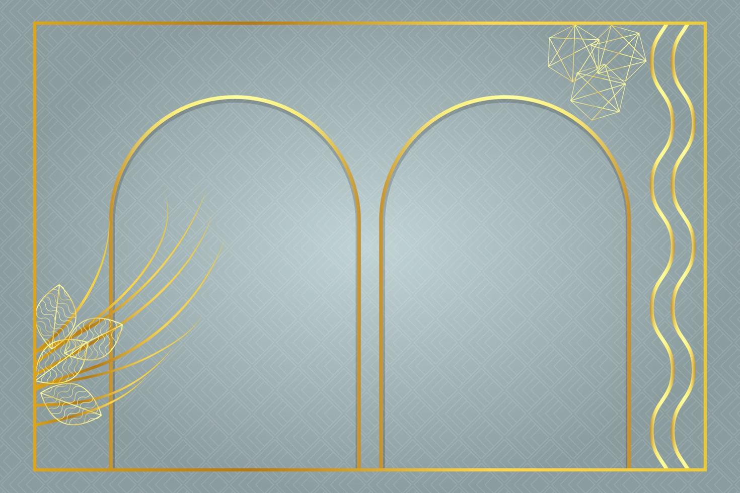 modern luxury abstract background with golden line elements gradient gray background modern for design vector