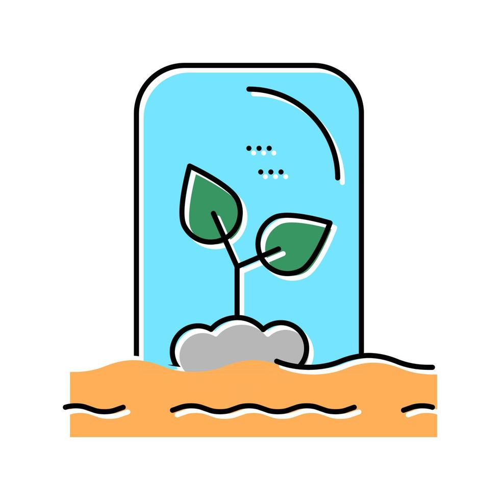 plant care greenhouse color icon vector illustration