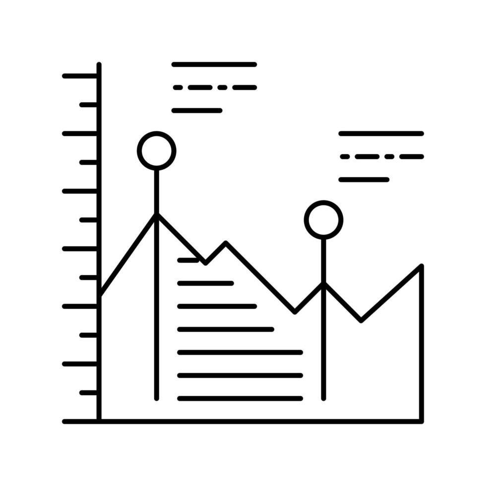 analyzing documents line icon vector illustration