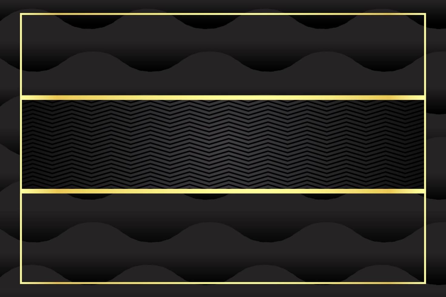 modern luxury abstract background with golden line elements Stylish gradient black background for design vector