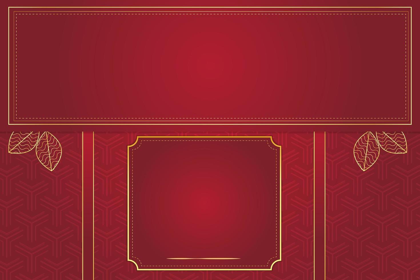modern luxury abstract background with golden line elements Stylish gradient red background for design vector