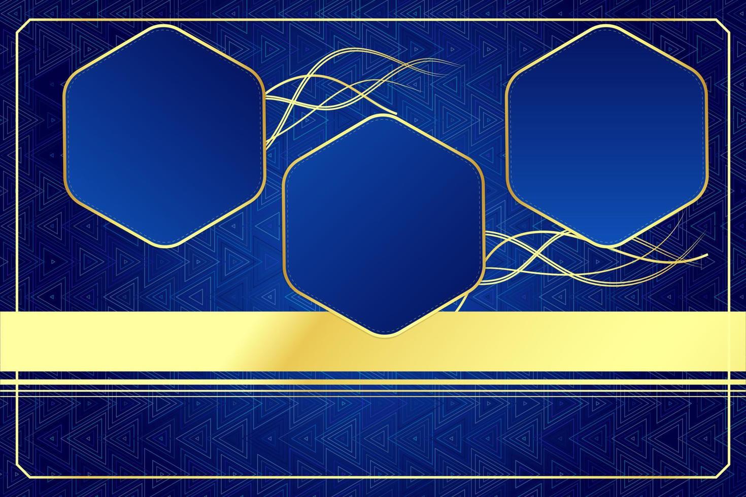 modern luxury abstract background with golden line elements gradient blue background modern for design vector