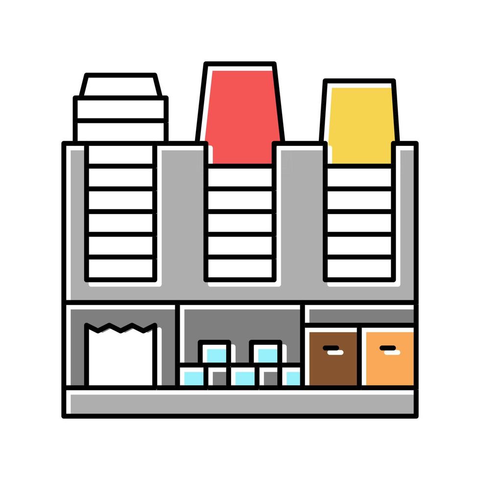 self service professional machine for preparing coffee color icon vector illustration