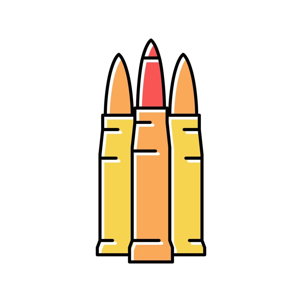 armor piercing bullets color icon vector illustration