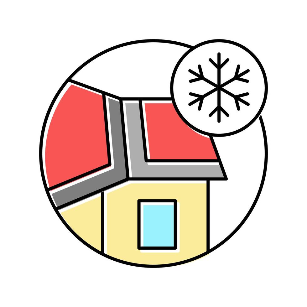 Ilustración de vector de icono de color de escudo de hielo y agua