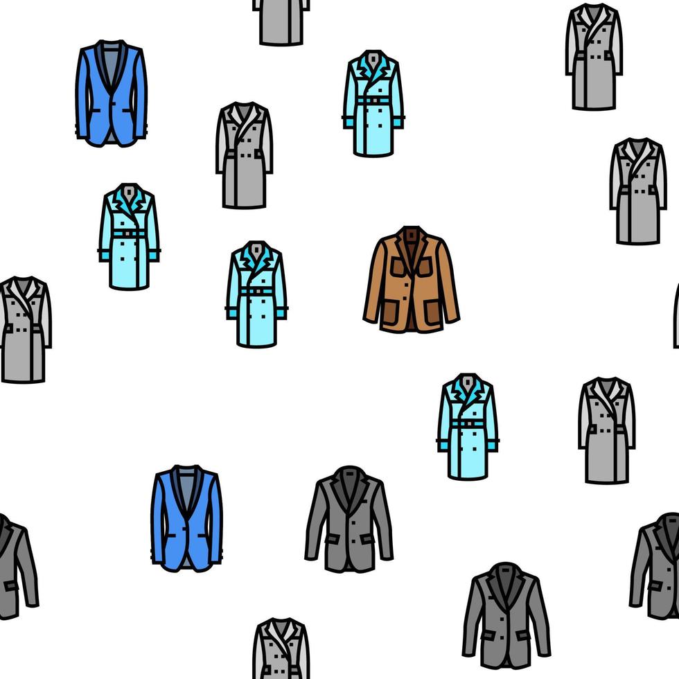 outerwear male clothing casual fashion vector seamless pattern