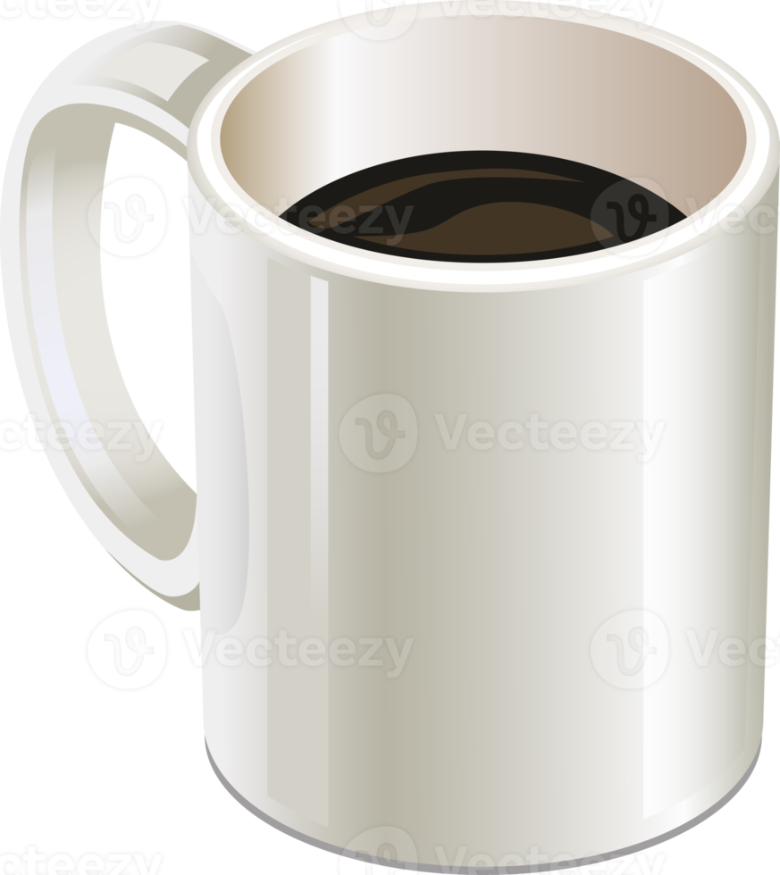 tasse à café de couleur blanche png