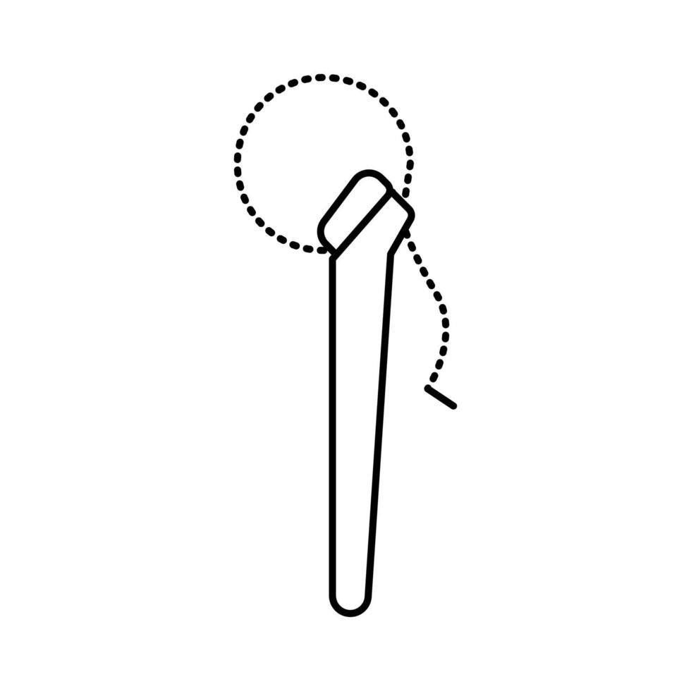 llave de cadena herramienta línea icono vector ilustración