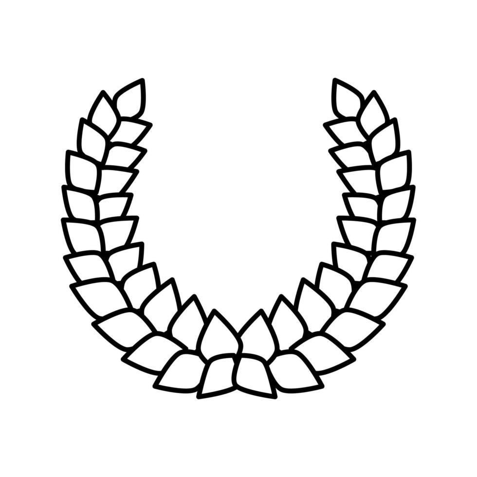 laurel wreath ancient rome line icon vector illustration