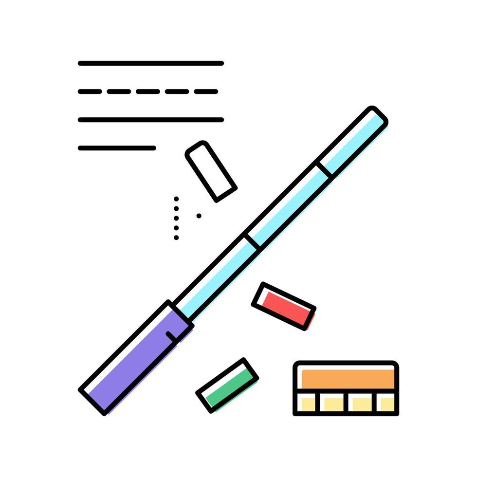 teacher pointer color icon vector illustration