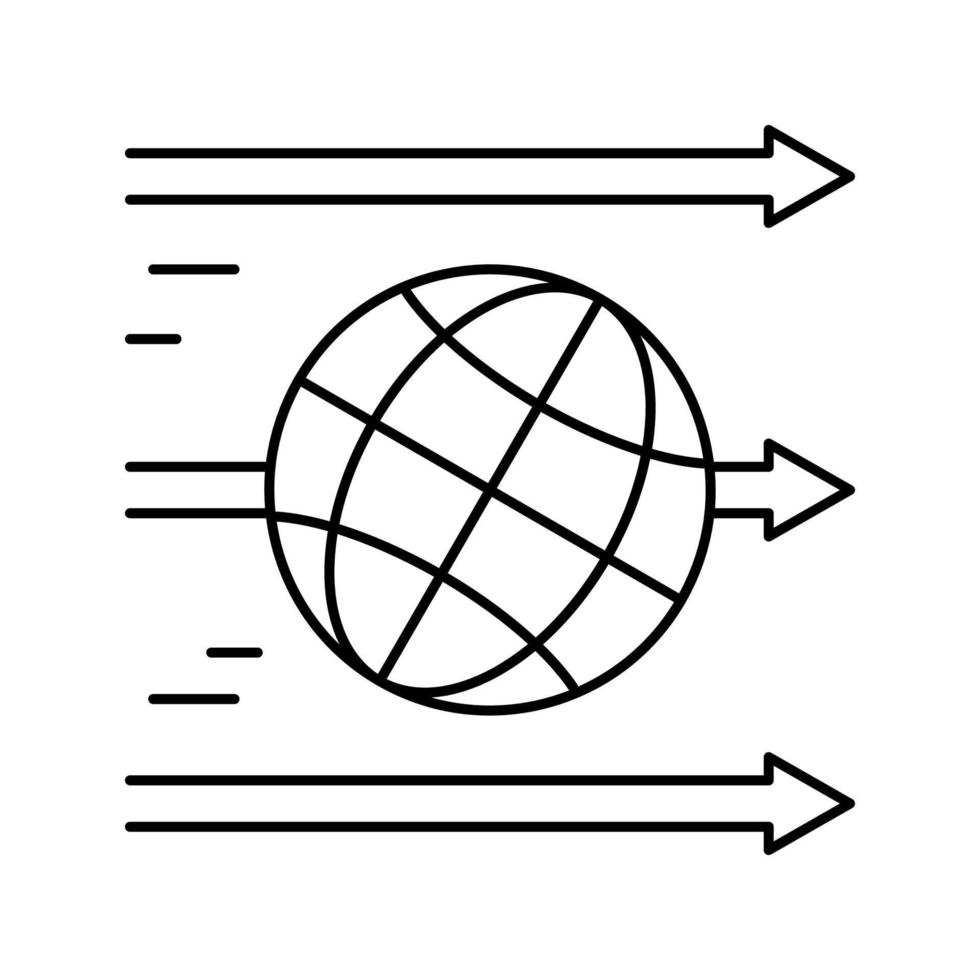 world linear economy line icon vector illustration