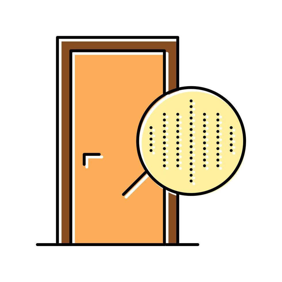 ilustración de vector de icono de color de puerta de material de chapa