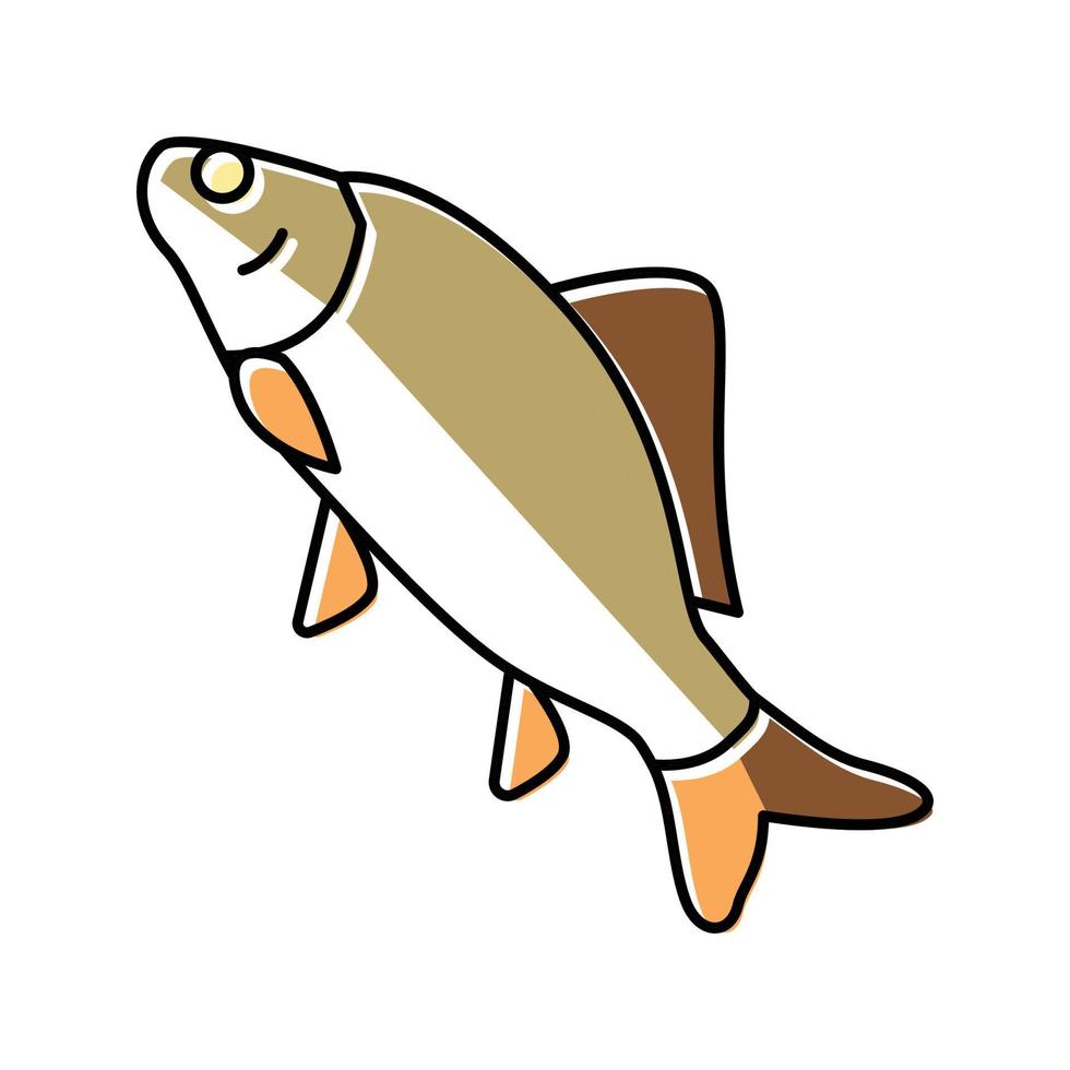 crucian carp color icon vector illustration