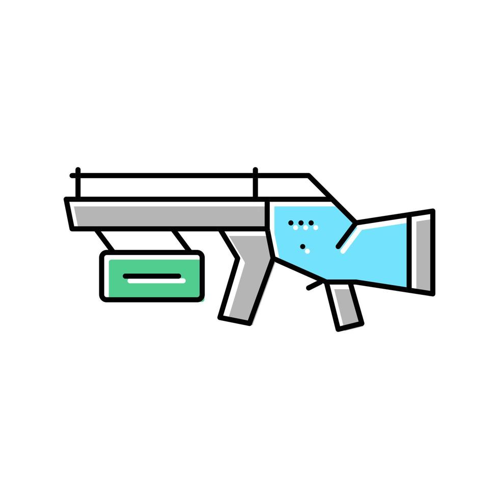 arma de futuro icono de color ilustración vectorial vector