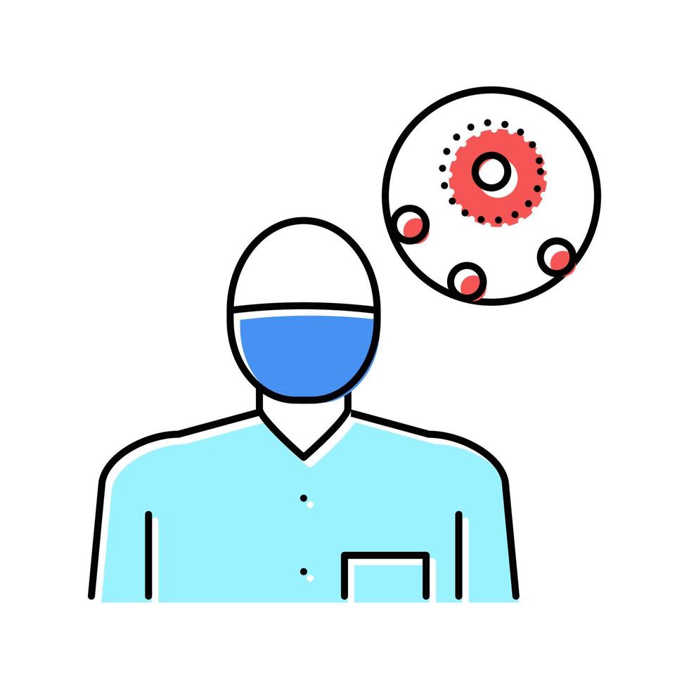 ilustración de vector de icono de color de especialista médico en dermatología