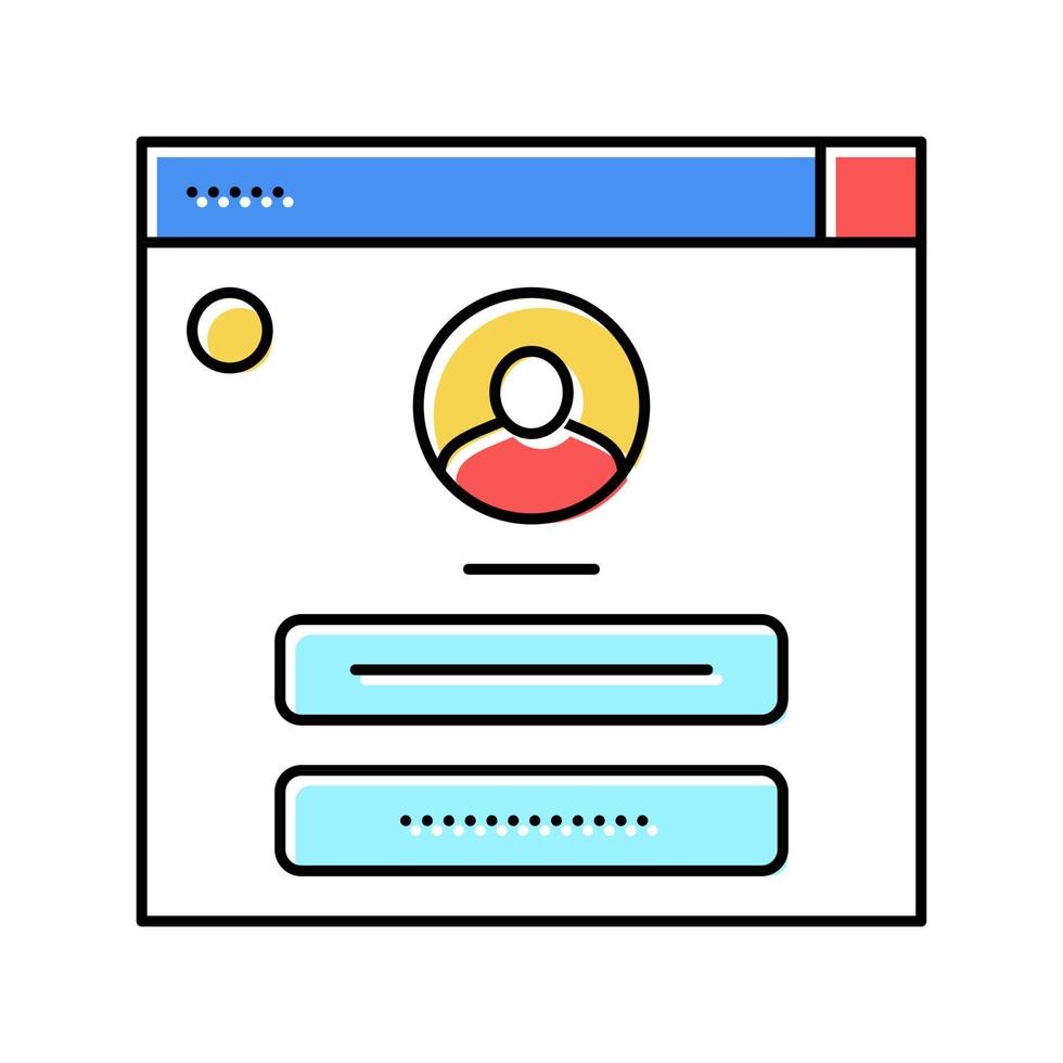 user identification color icon vector illustration sign 19004116 Vector