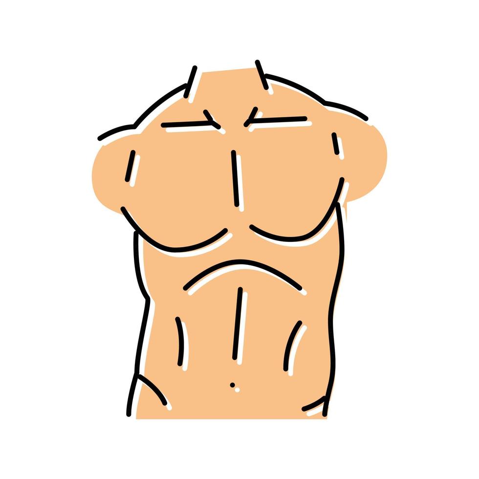 torso cuerpo color icono vector ilustración