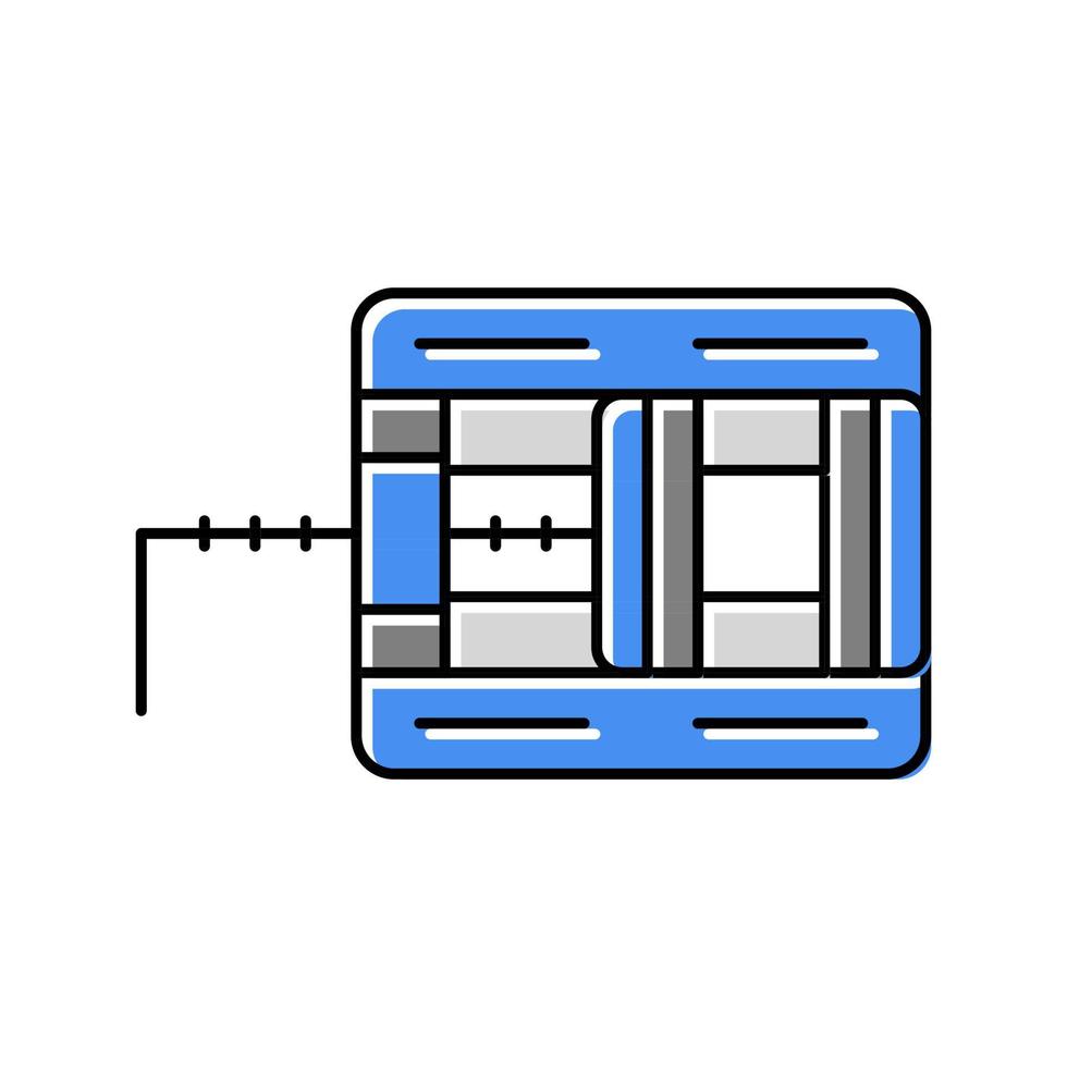 Ilustración de vector de icono de color de tornillo de banco