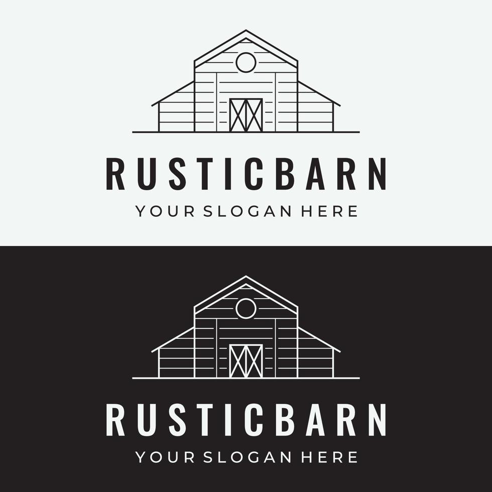 Home or barn logo template design or organic farm barn and vintage animal farm house.Vintage country logo. vector
