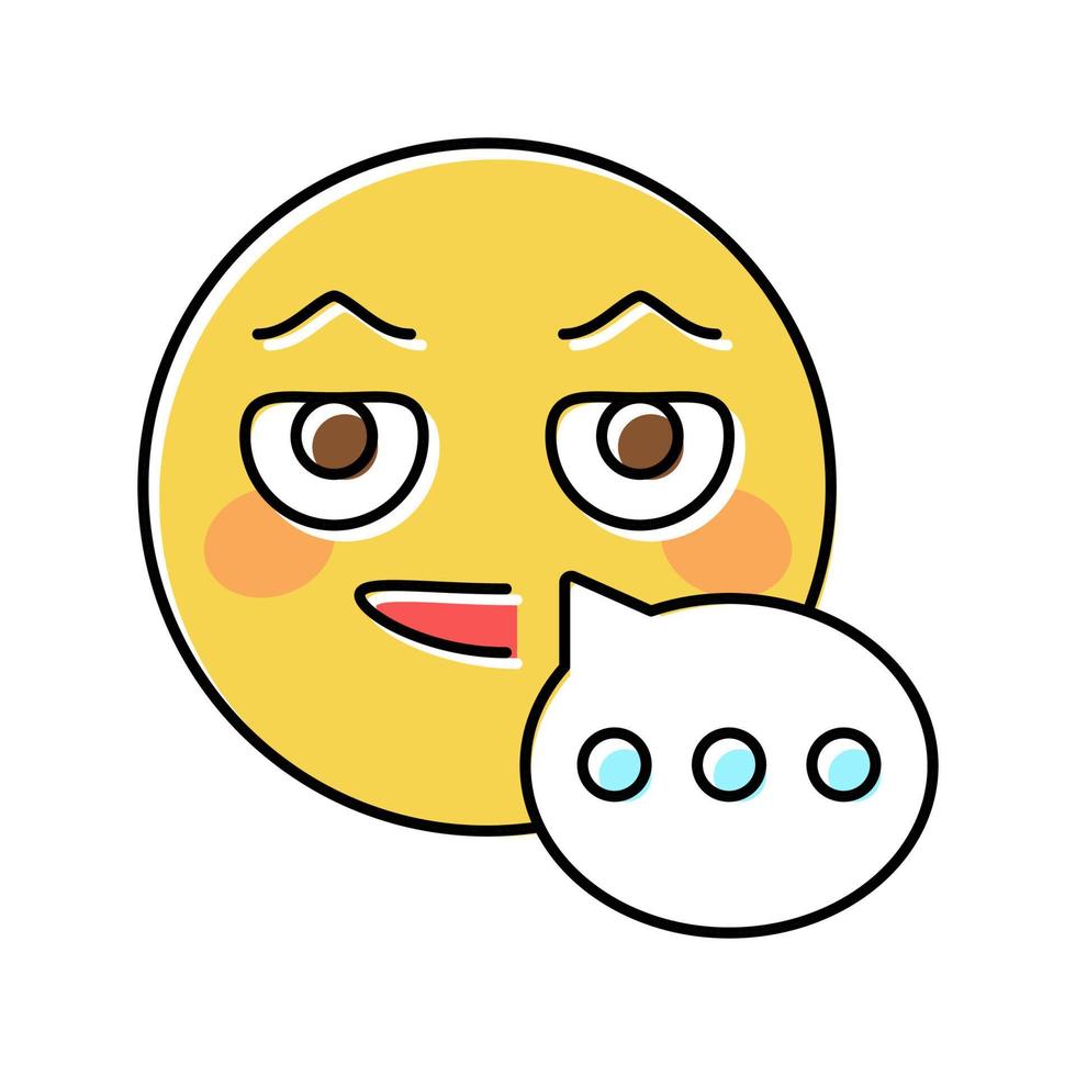 chat emoji color icono vector ilustración