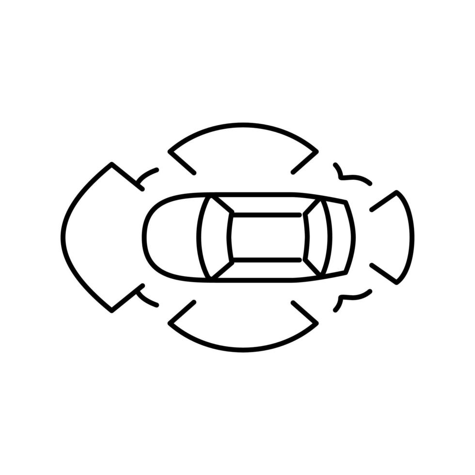 autonomus vehicle line icon vector illustration