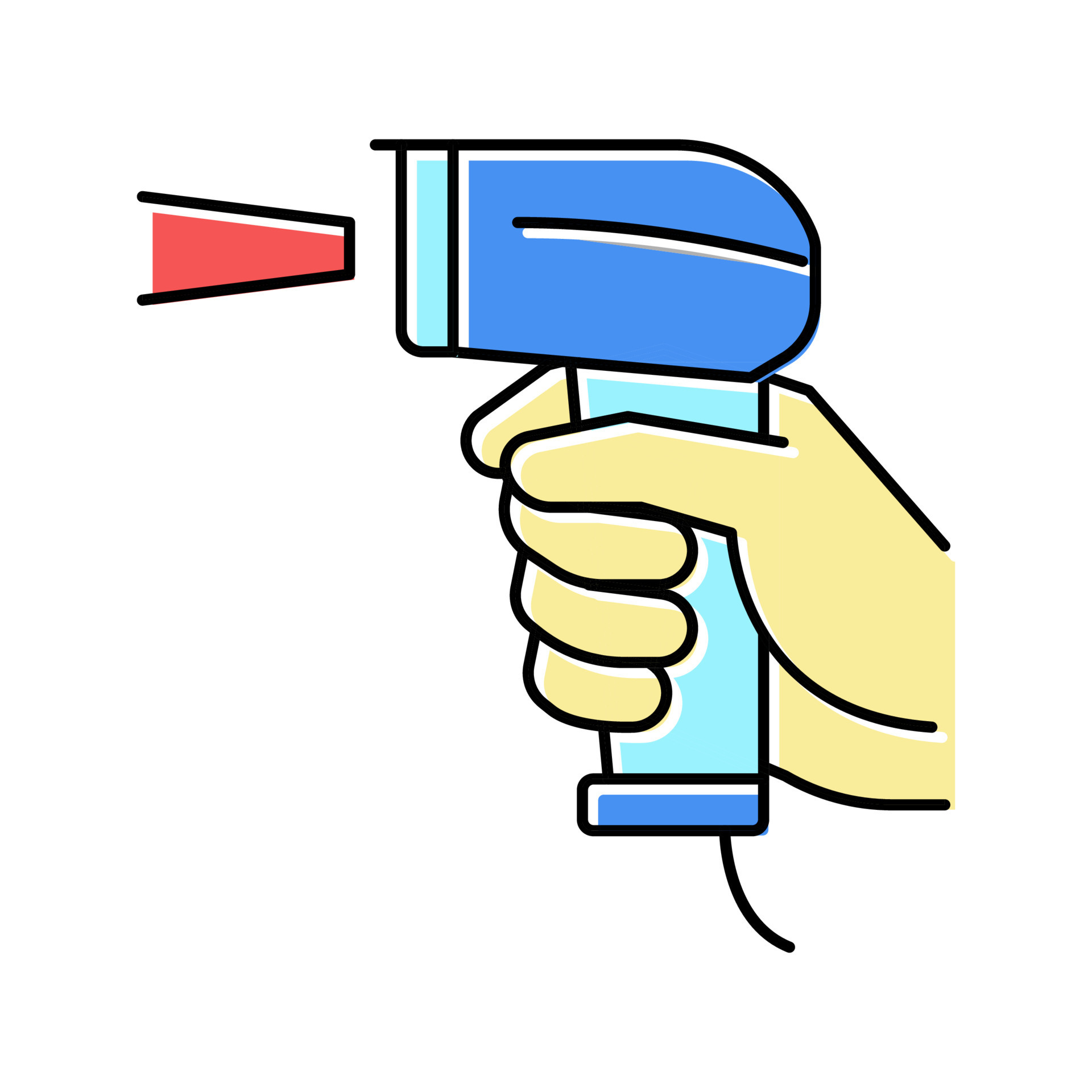 barcode scanner color icon vector flat illustration 19004330 Vector Art