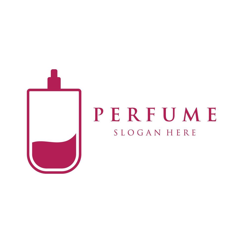 El diseño de logotipo creativo cosmético de perfume de perfume de lujo aislado se puede utilizar para negocios, empresas, cosméticos y tiendas de perfumes. vector