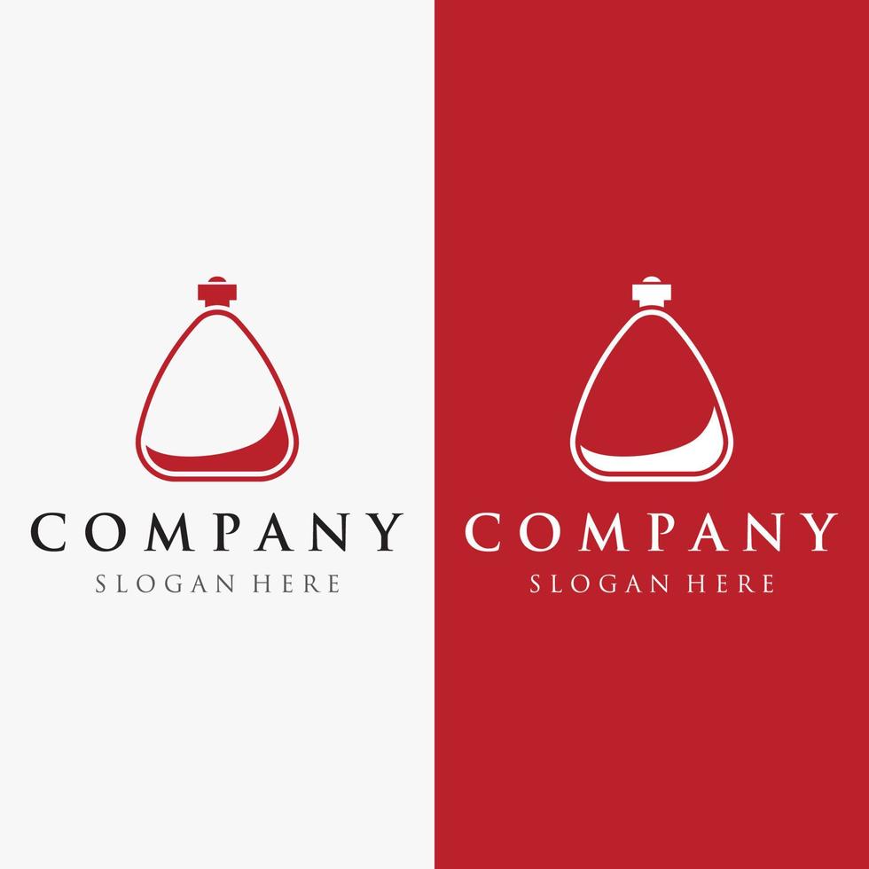 El diseño de logotipo creativo cosmético de perfume de perfume de lujo aislado se puede utilizar para negocios, empresas, cosméticos y tiendas de perfumes. vector