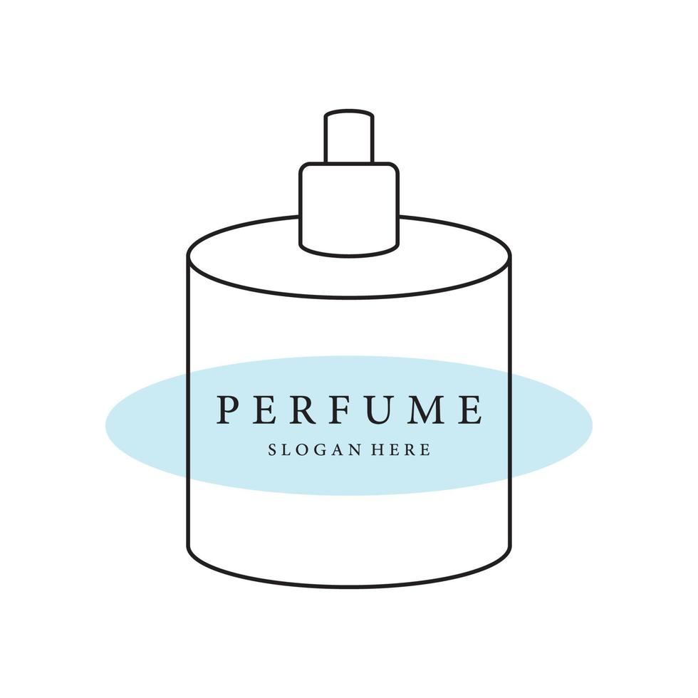 El diseño de logotipo creativo cosmético de perfume de perfume de lujo aislado se puede utilizar para negocios, empresas, cosméticos y tiendas de perfumes. vector