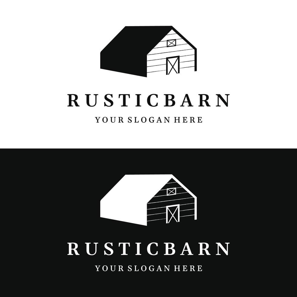 Home or barn logo template design or organic farm barn and vintage animal farm house.Vintage country logo. vector