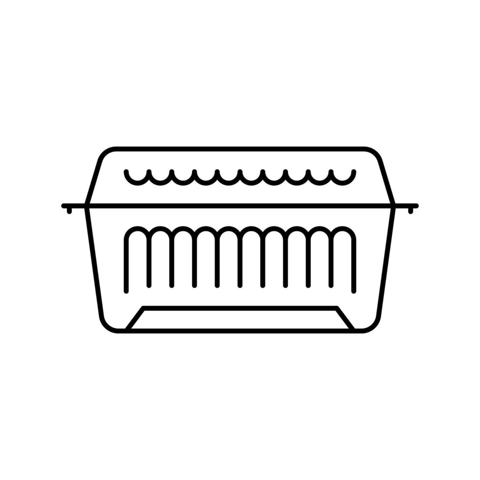 disposable plastic line icon vector illustration