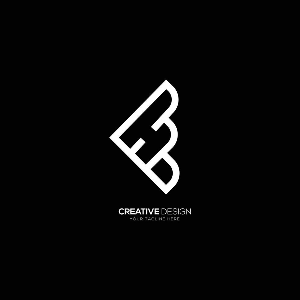Letter F H negative space modern monogram logo vector