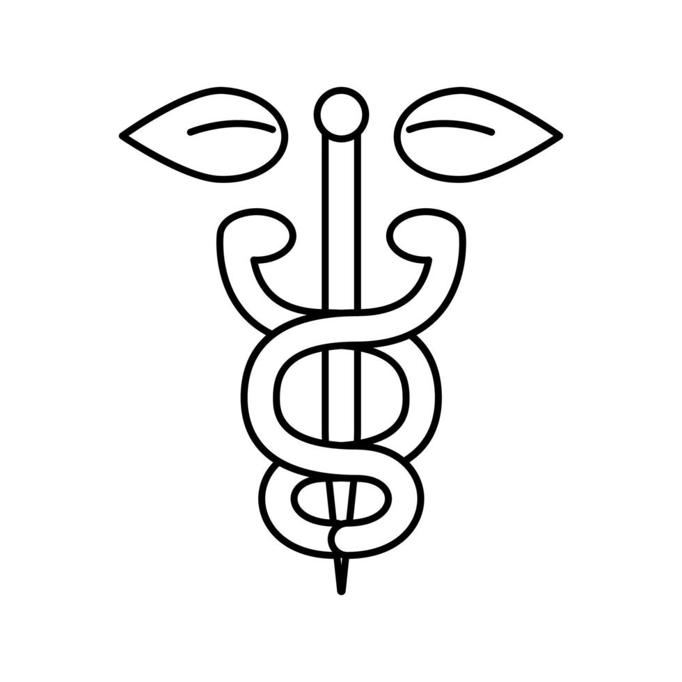 symbol homeopathy line icon vector illustration