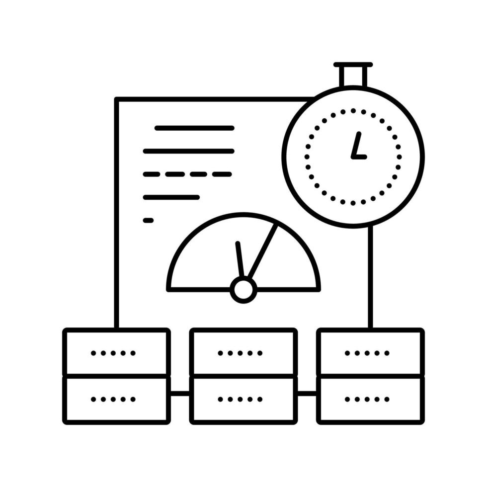 performance system line icon vector illustration