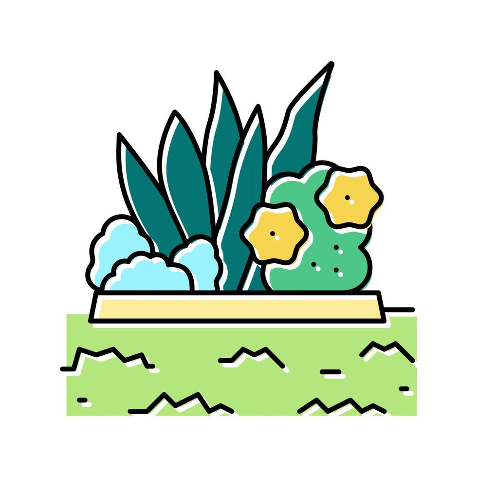 ilustración de vector de icono de color de instalación de planta