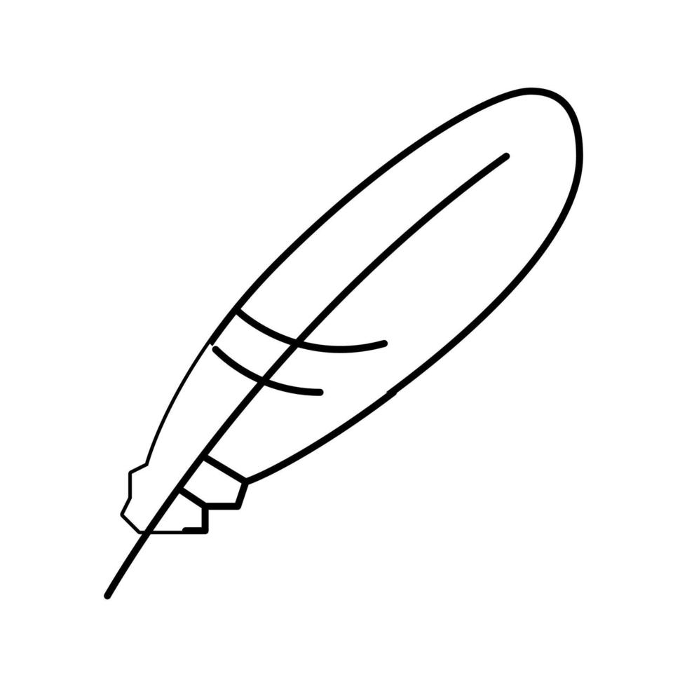 pluma suave esponjosa línea icono vector ilustración