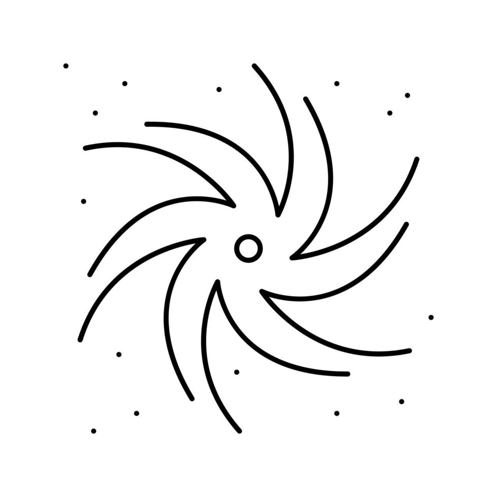 agujero negro línea icono vector negro ilustración