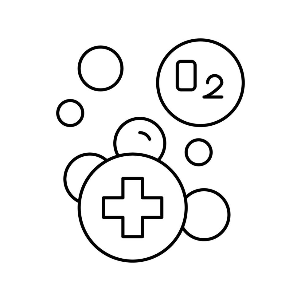 water adding oxygen line icon vector illustration