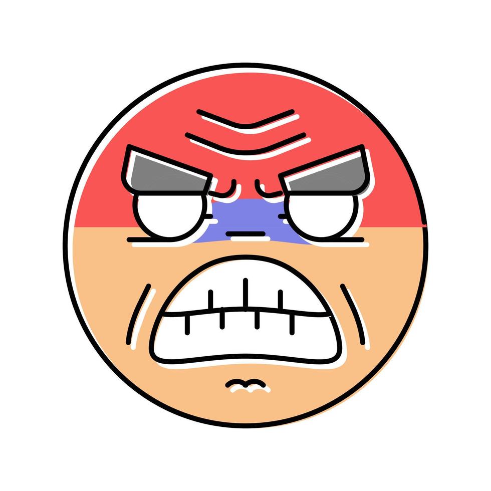 anger aggressive color icon vector illustration