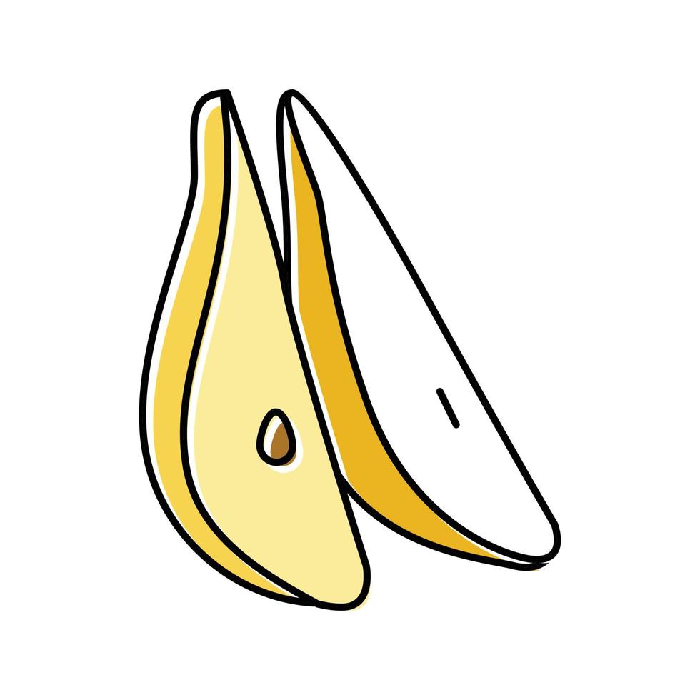 pear slices color icon vector illustration