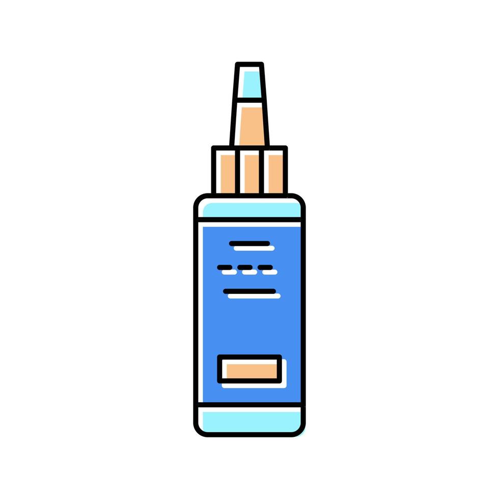 ilustración de vector de icono de color de suero de crecimiento de cabello