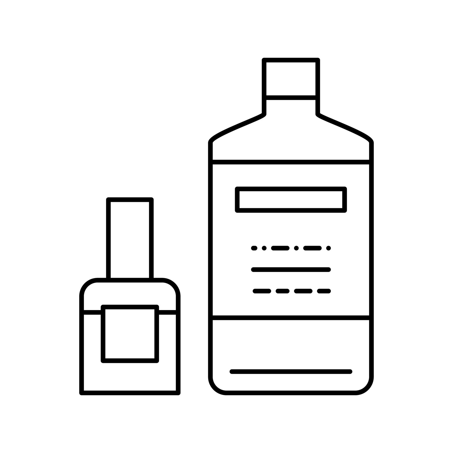nail polish remover bottles line icon vector illustration 19004725