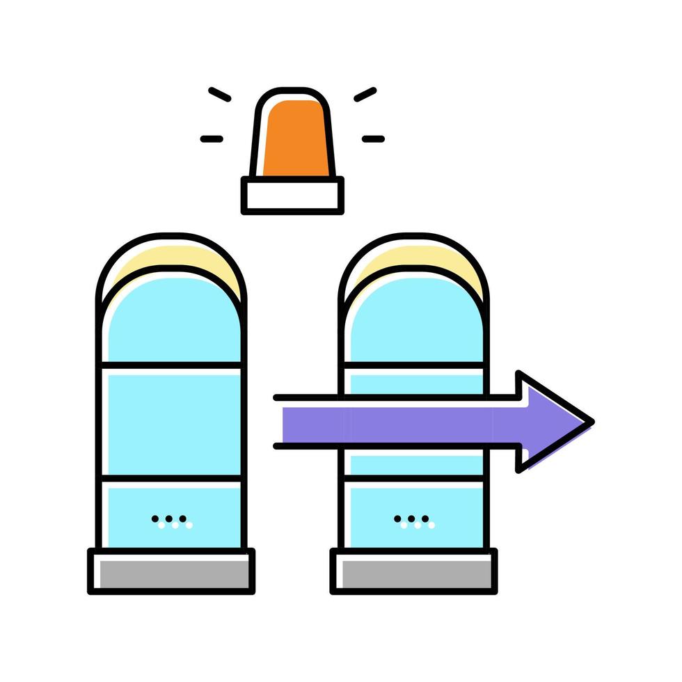 tecnología rfid para acceder a la ilustración de vector de icono de color