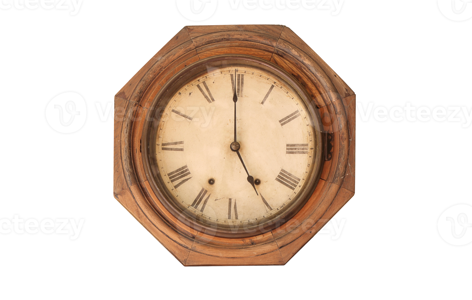 Old clock wood png