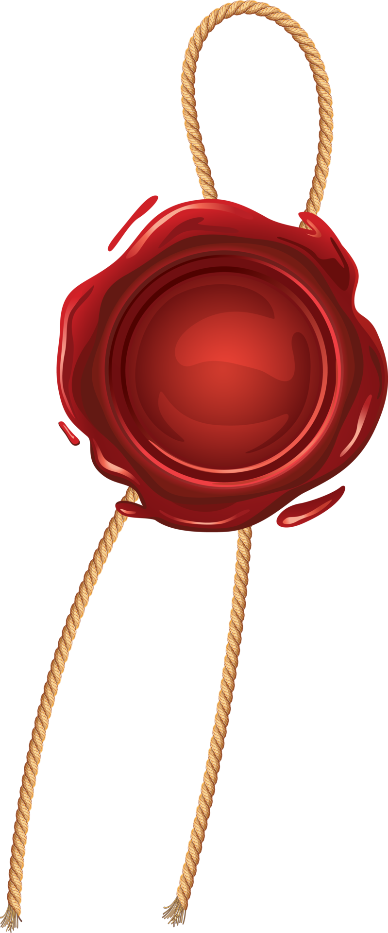red wax seal with rope 19004900 PNG