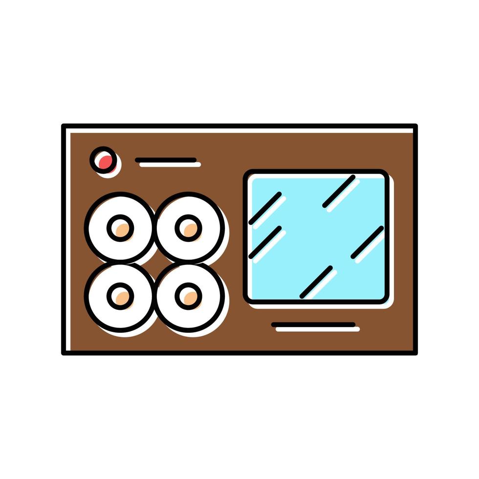 sushi box color icon vector illustration