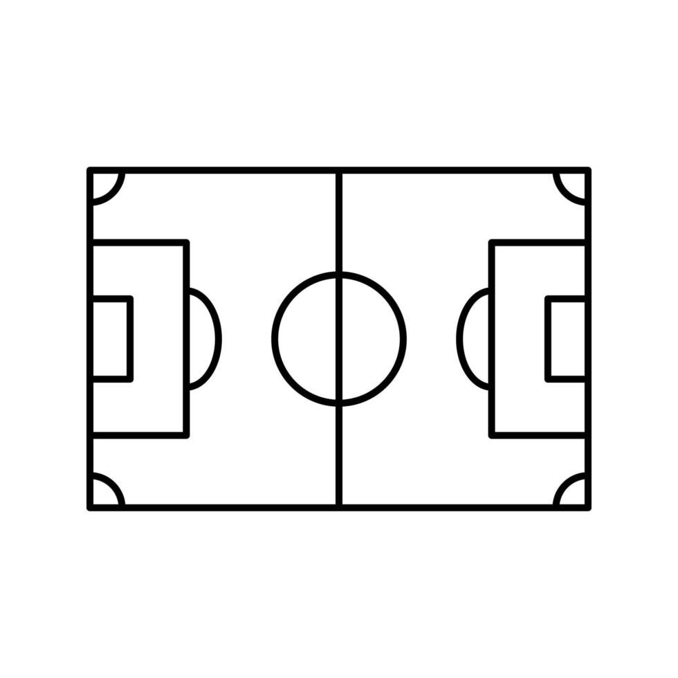 field soccer line icon vector illustration